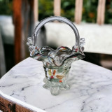 Murano Art &ndash; cos, fructiera din sticla Murano multicolora