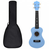 Set de ukulele soprano, pentru copii, cu husă, bleu, 21&quot;