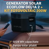 🔥 OFERTĂ LIMITATĂ &ndash; EcoFlow DELTA 2 + Panou Solar 200W | Sistem Complet de Energie Verde, Portabil și Independent