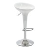 Scaun de bar Felice reglabil pe inaltime baza alb-crom 40x43x84cm