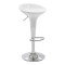 Scaun de bar Felice reglabil pe inaltime baza alb-crom 40x43x84cm