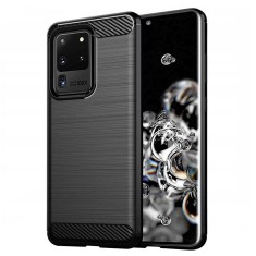 Husa Samsung Galaxy S20 Ultra Techsuit Carbon Silicone, negru foto