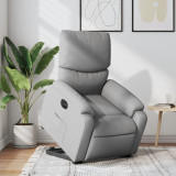 VidaXL Fotoliu electric rabatabil cu ridicare, gri deschis, textil 3204848