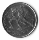 Canada 25 cents 2008, Vancouver 2010, patinaj artistic