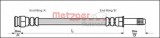 Conducta / cablu frana FORD GALAXY (WGR) (1995 - 2006) METZGER 4112522