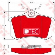 Set placute frana,frana disc PEUGEOT 307 CC (3B) (2003 - 2016) TRW GDB1330DTE