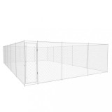 VidaXL Padoc pentru c&acirc;ini de exterior, 950x570x185 cm, oțel galvanizat