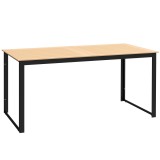 Outsunny Masă de grădină pentru 6 persoane 160 x 80 cm, rezistentă la intemperii, masă balcon cu blat cu lamele, masă buffet outdoor Teak | Aosom Roma