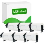 Molabel - 6 role etichete de expediere DK-11241 compatibile cu Brother, 102mm x 152mm, 1200 imprimante de etichete Brother QL