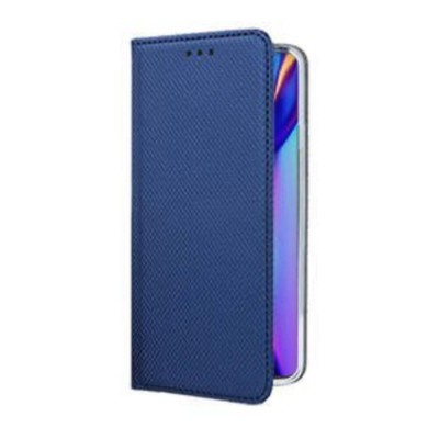 Husa smart magnet compatibila cu samsung galaxy s21 fe, optim close, flip on htpmag, navy foto