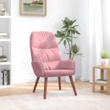 VidaXL Scaun de relaxare, roz, catifea