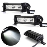 Set 2X Led Bar Proiector 11cm, 9W, 3 LED, 12V 24V, Spot Beam, Oem