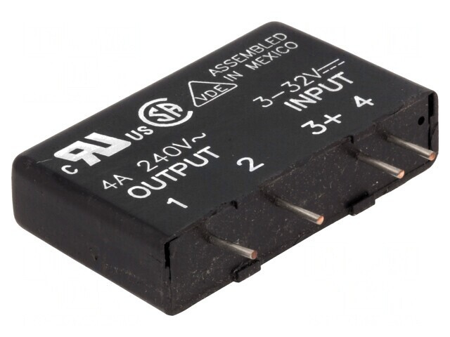 Releu Semiconductor SPST-NO 3-32VDC 4A 24-280VAC THT
