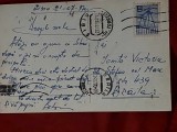 Carte postala alb/negru 1970-SIBIU-Colaj de fotografii ale Sibiului-Ad.BRAILA