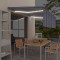 vidaXL Copertină retractabilă manual cu stor&amp;LED, albastru&amp;alb, 4x3 m