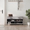 VidaXL Bancă de pantofi, gri sonoma, 102x35x55 cm, lemn prelucrat 829746