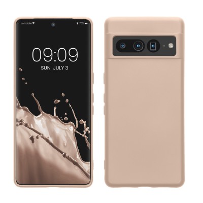 Husa Kwmobile pentru Google Pixel 7 Pro, Crem, Silicon, KWM000020IN003C foto