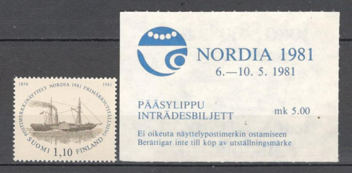 Finlanda.1981 Expozitia filatelica NORDIA KF.142
