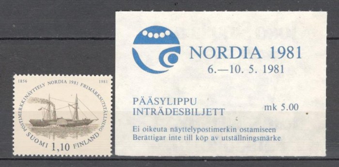 Finlanda.1981 Expozitia filatelica NORDIA DF.69