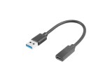 Cablu adaptor USB-C(F) 3.1 - USB-A(M) 15 cm negru LANBERG