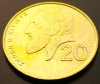 Moneda 20 CENTI - CIPRU, anul 1993 * cod 4892 = UNC + luciu de batere, Europa