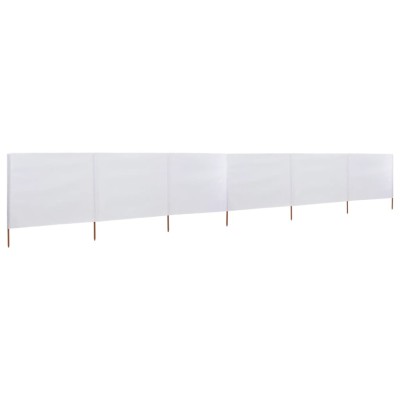Gossi paravan anti-vant cu 6 panouri, alb, 800 x 80 cm, textil foto