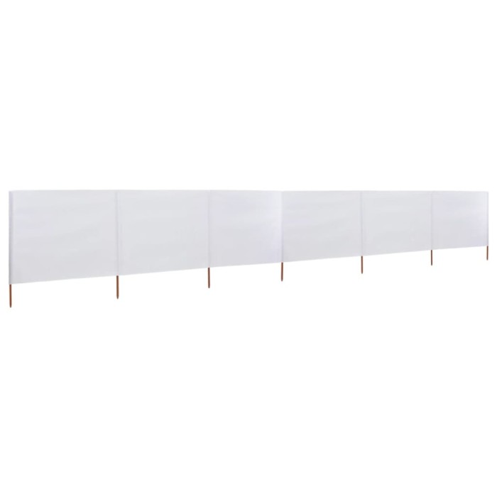 Gossi paravan anti-vant cu 6 panouri, alb, 800 x 80 cm, textil