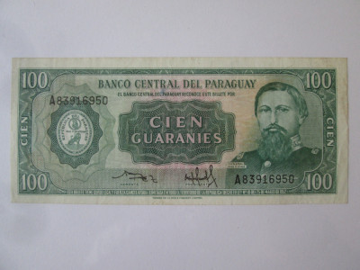 Paraguay 100 Guaranies 1982 Pick 2005 foto
