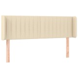 Cumpara ieftin Tablie de pat cu aripioare crem 147x16x78/88 cm textil
