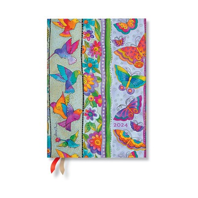 2024 Hummingbirds &amp; Flutterbyes 12-Month MIDI 416 Pg Day-At-A-Time Playful Creations