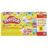 Play doh set 8 cutii de plastelina curcubeu