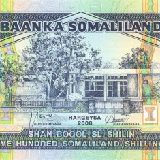 SOMALILAND █ bancnota █ 500 Shillings █ 2008 █ P-6g █ UNC █ necirculata