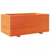Cumpara ieftin Jardiniera gradina, maro ceruit, 110x60x49,5 cm, lemn masiv pin