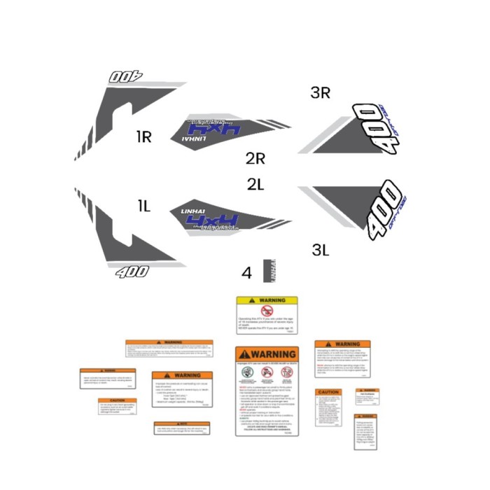Stickere Linhai 400 Dragonfly set complet rezistent UV