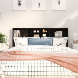 Tăblie de pat cu dulap, negru, 180x19x103,5 cm, vidaXL