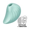 Stimulator Clitoris Pearl Diver Air Pulse+Vibration USB Silicon Verde