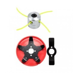 Cap tambur motocoasa cu fir din aluminiu, universal ,Disc motocoasa cu 5 lame pentru sapat, plivit, tuns iarba ,Set 2 piese
