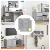 vidaXL Copertă autocolantă pentru șuruburi 2 pcs Gri Sonoma 864637