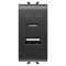Priza USB tip A+C 1M 5V Gewiss Chorus negru GW12449