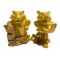 Statueta Feng Shui Tigru auriu cu Monede, 2/set - 9cm, model TT26