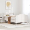 VidaXL Cadru pat fără saltea, alb, 90x190 cm, lemn masiv de pin