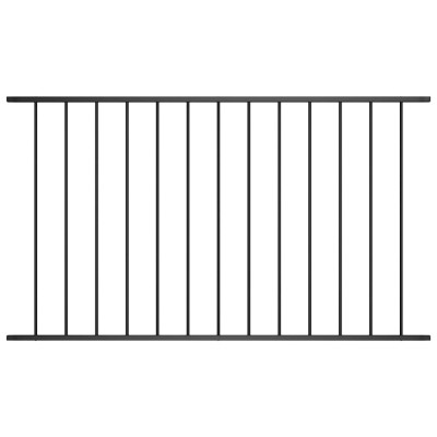 vidaXL Panou de gard din oțel vopsit &amp;icirc;n c&amp;acirc;mp electrostatic, 1,63x0,75 m, negru 145218 foto