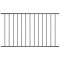vidaXL Panou de gard din oțel vopsit &icirc;n c&acirc;mp electrostatic, 1,63x0,75 m, negru 145218