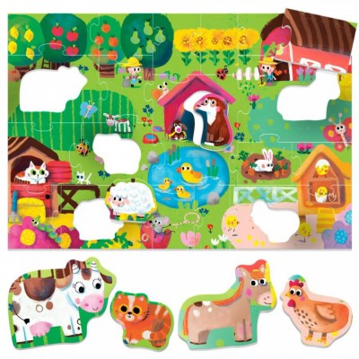 Headu Ecoplay - Puzzle Animalute La Ferma foto