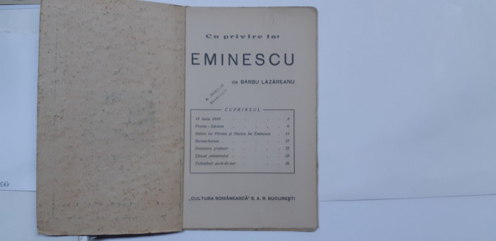 Eminescu:B.Lazareanu, EMINESCU,Bucuresti,f.an