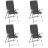 VidaXL Perne scaun cu spătar &icirc;nalt, 4 buc. antracit 120x50x4 cm textil