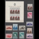 Sport 1954/55 - San Marino - MNH/MLH - Serie + Bloc, Nestampilat