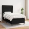vidaXL Pat box spring cu saltea, negru, 80x200 cm, textil