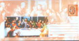 Intreg postal plic nec 2001- Pictura religioasa-Iisus Hristos,Cina cea de taina