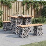Cumpara ieftin Bancă de grădină, design gabion, 100x70x72cm, lemn masiv de pin